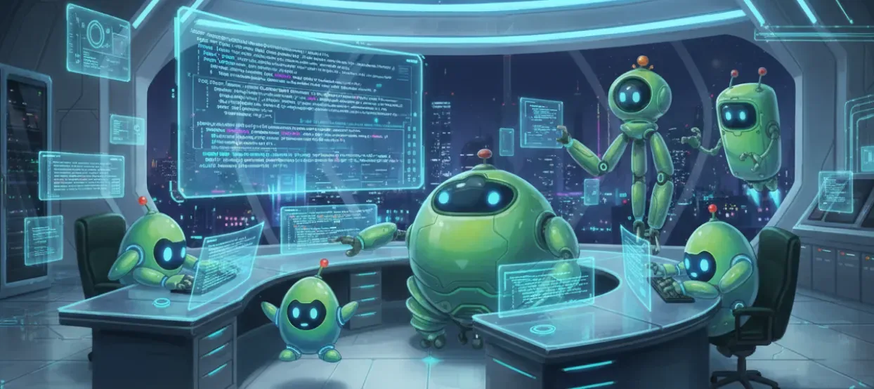 Agents working together in a command center